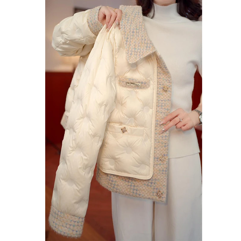 2025新款气质小香风棉服女时尚洋气百搭短款外套