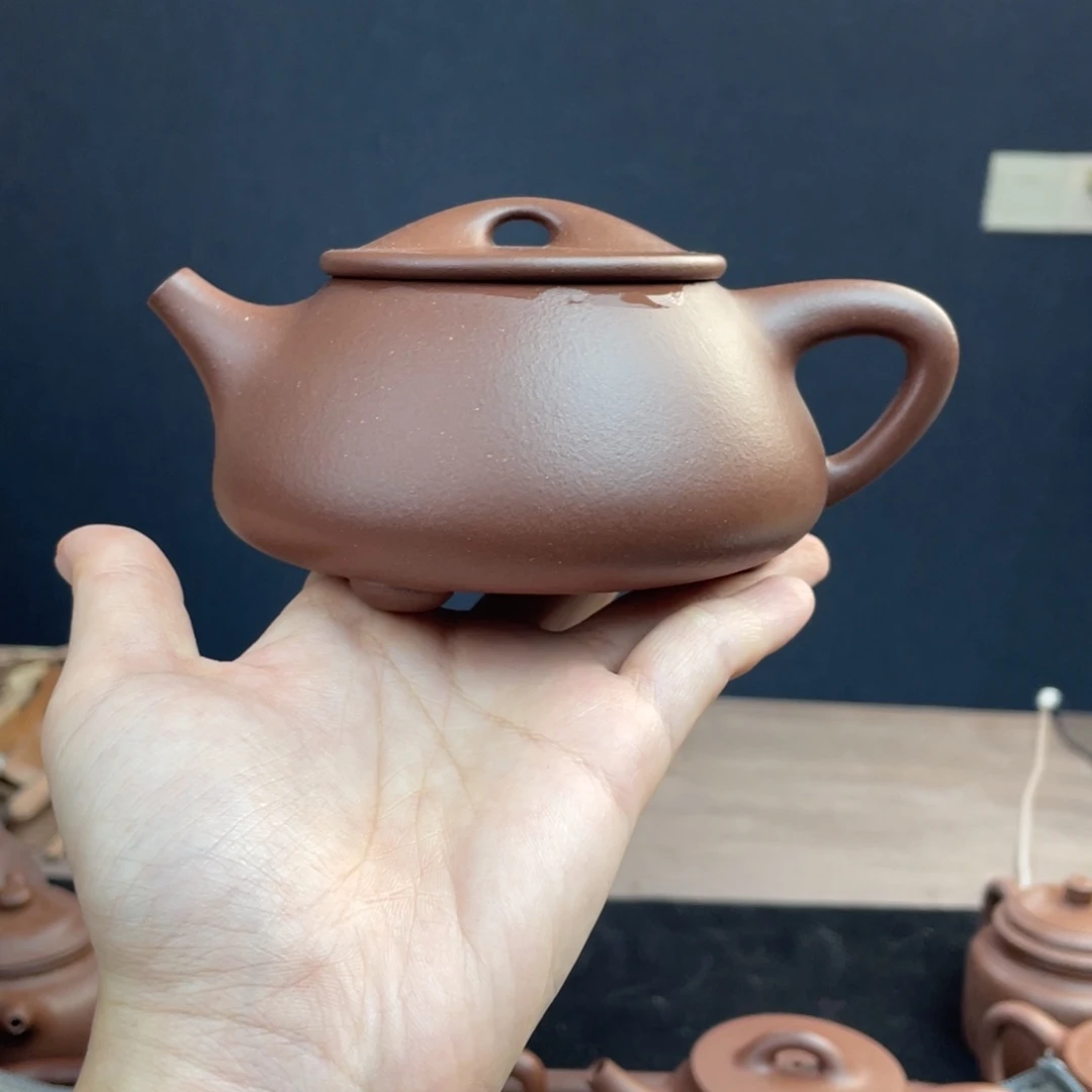 紫砂茶壶全手工底槽清景舟石瓢320cc
