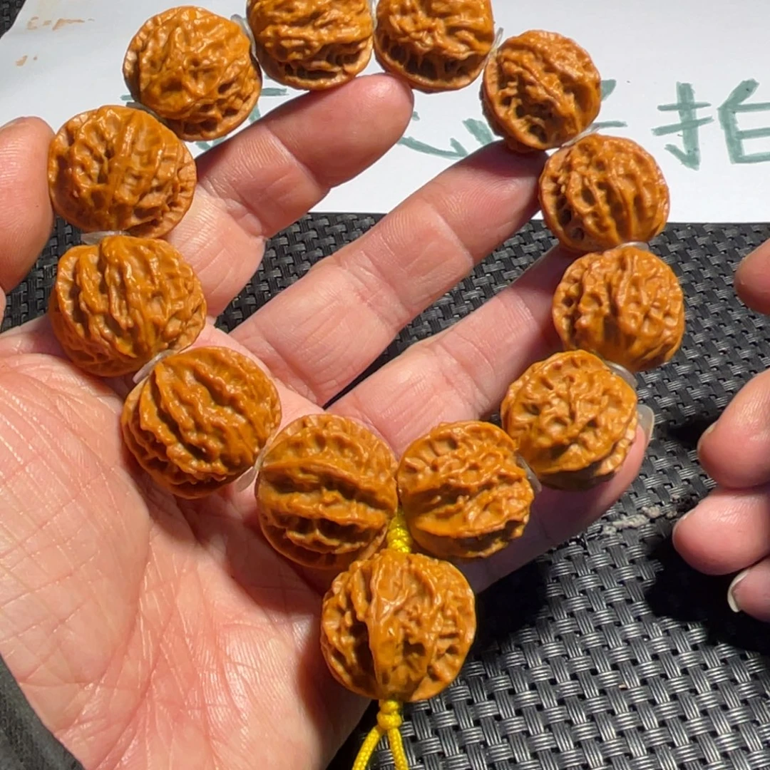 文玩核桃手串荔枝纹磨盘23
