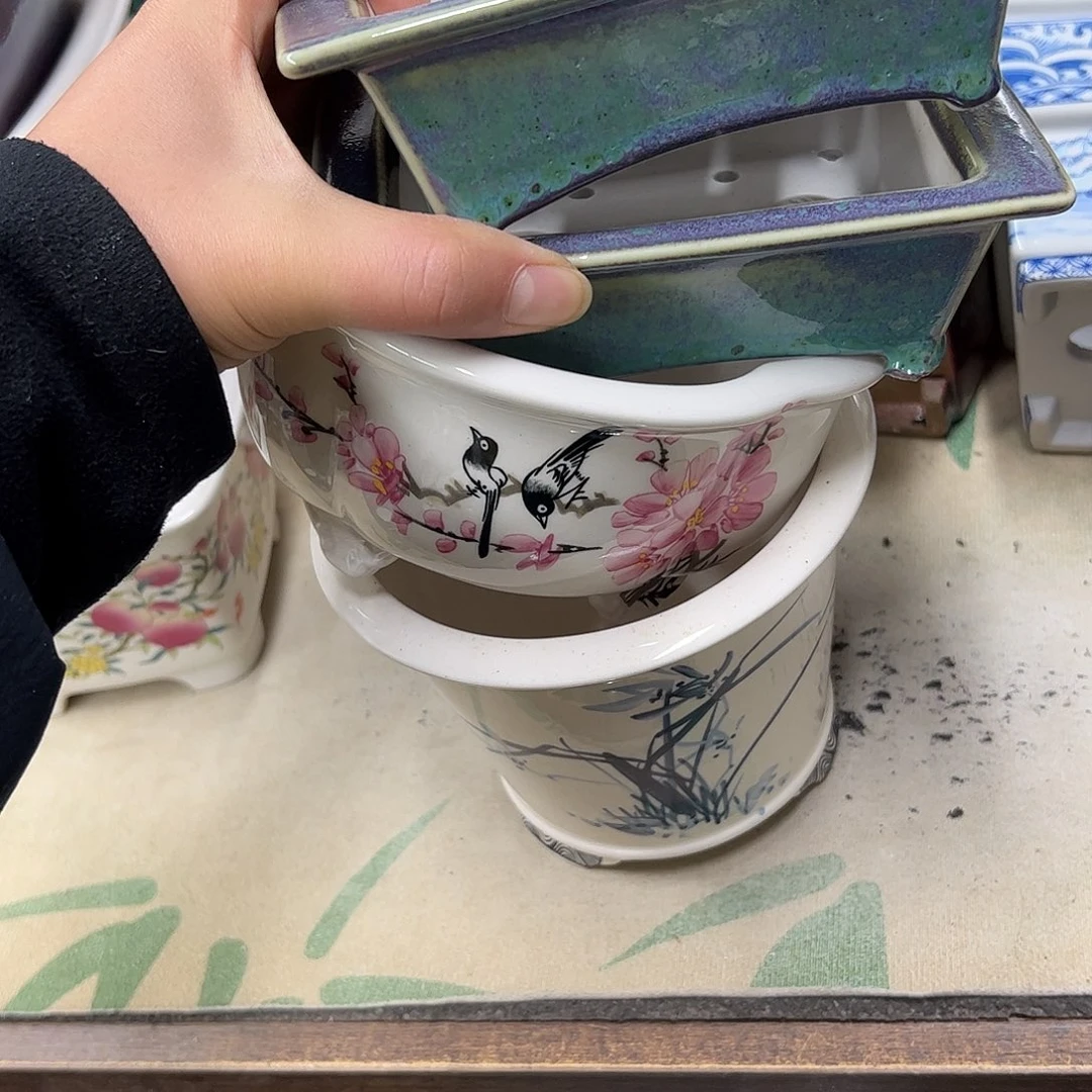 花盆紫砂213号瑕疵4个磕碰口不正处理jowyowioau