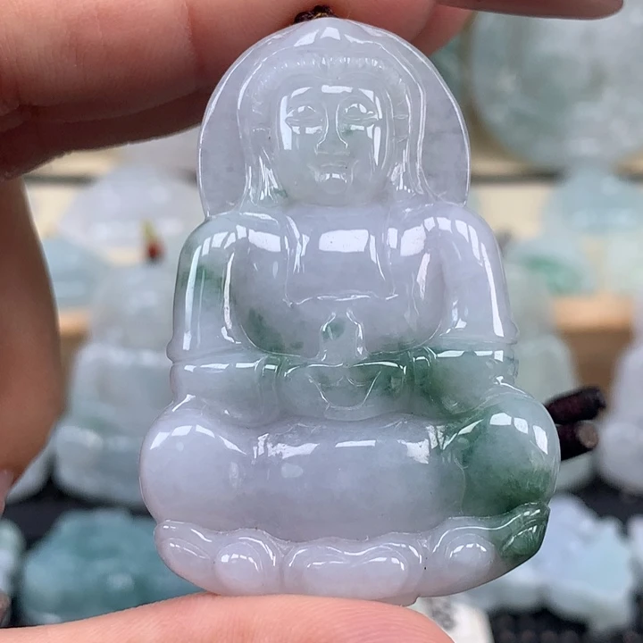 颈饰未镶嵌翡翠观音