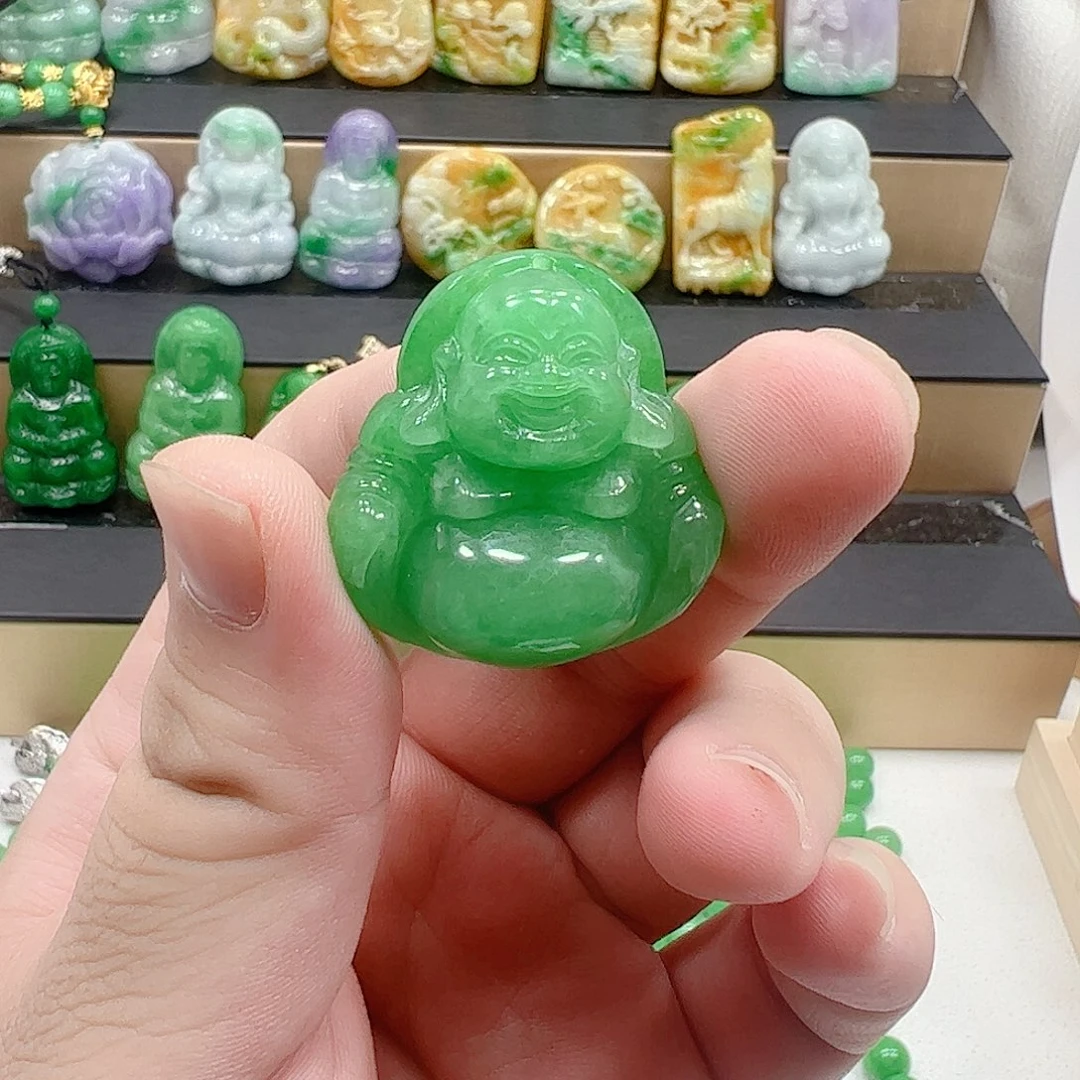 翡翠银S925镶嵌吊坠(赠链)