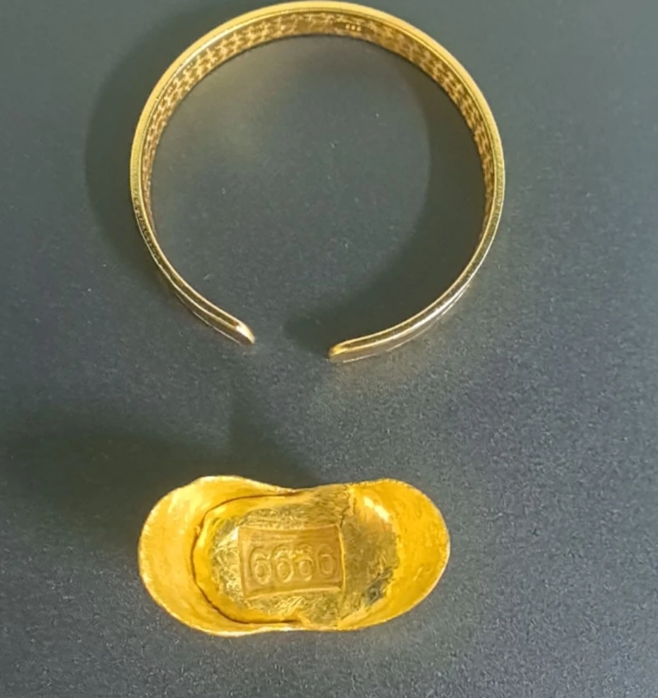 元宝 实心 金灿灿 可二次加工