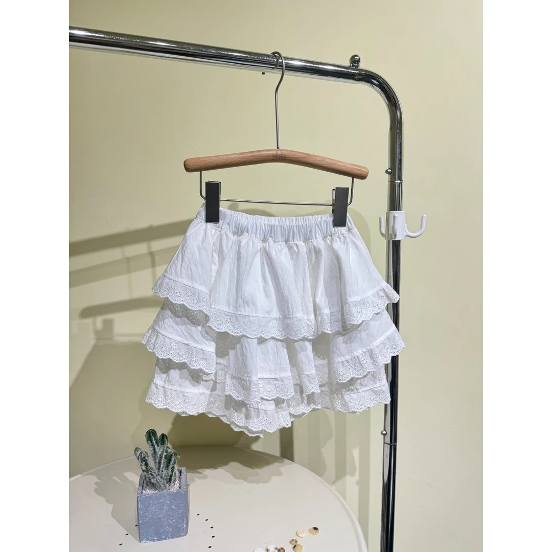 潮流女宝宝女童夏季童装蕾丝韩版纯色裤裙新款儿童2025347