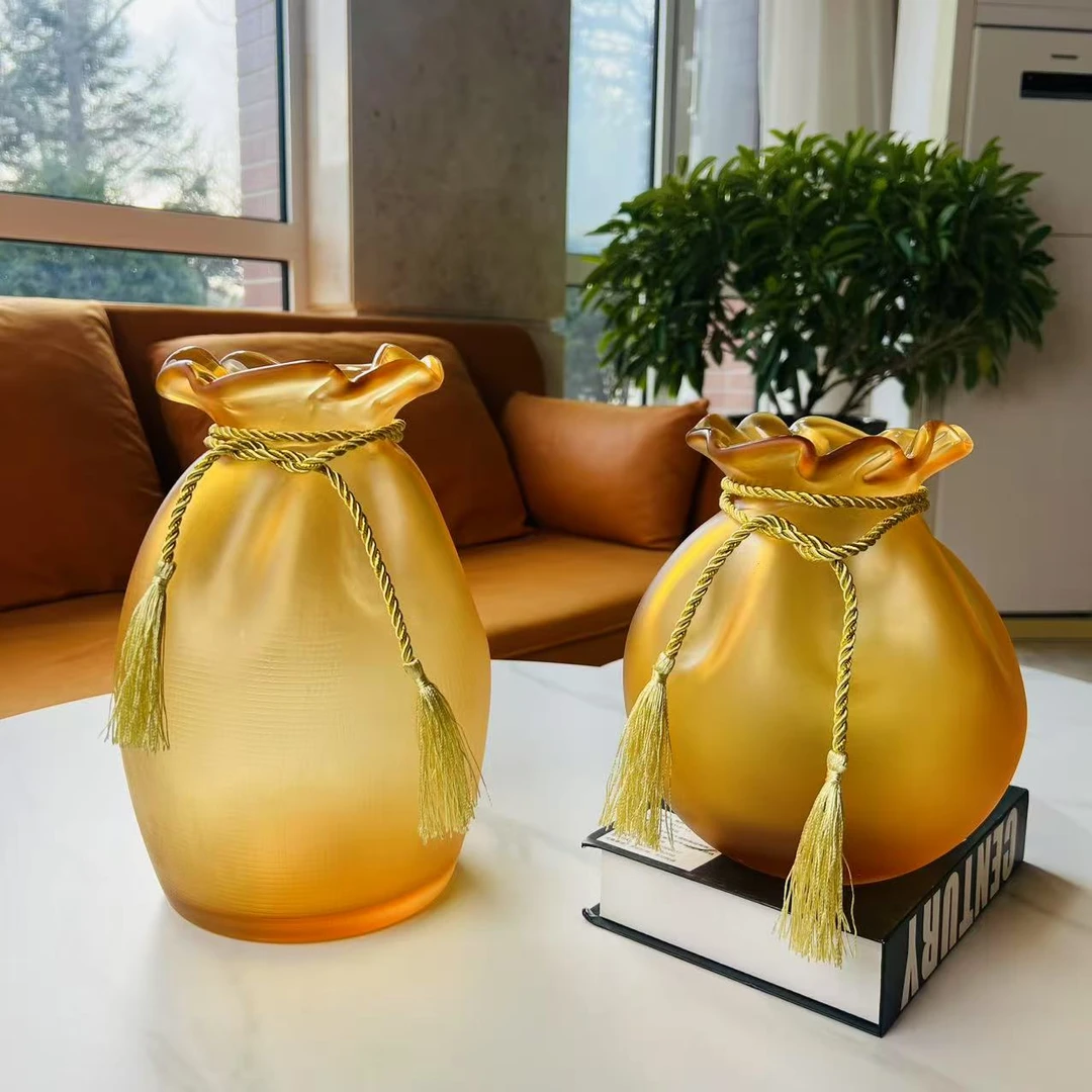 爆款<钱袋子-->可清原创纯手工琉璃花器 多样性发一