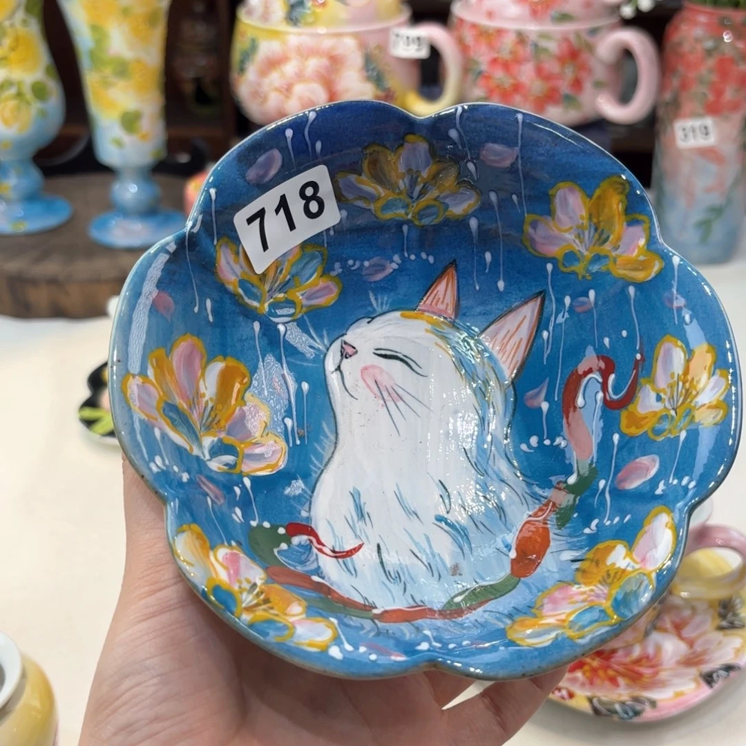 景德镇手绘高温釉下彩陶瓷茶具