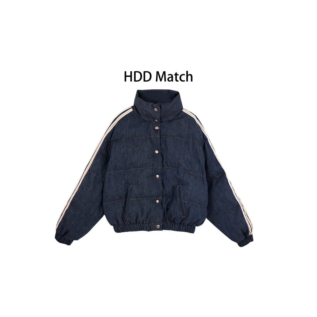 HDD- "牛仔温度" 90白鸭绒 冬季女款牛仔韩版保暖羽绒服 Y9595