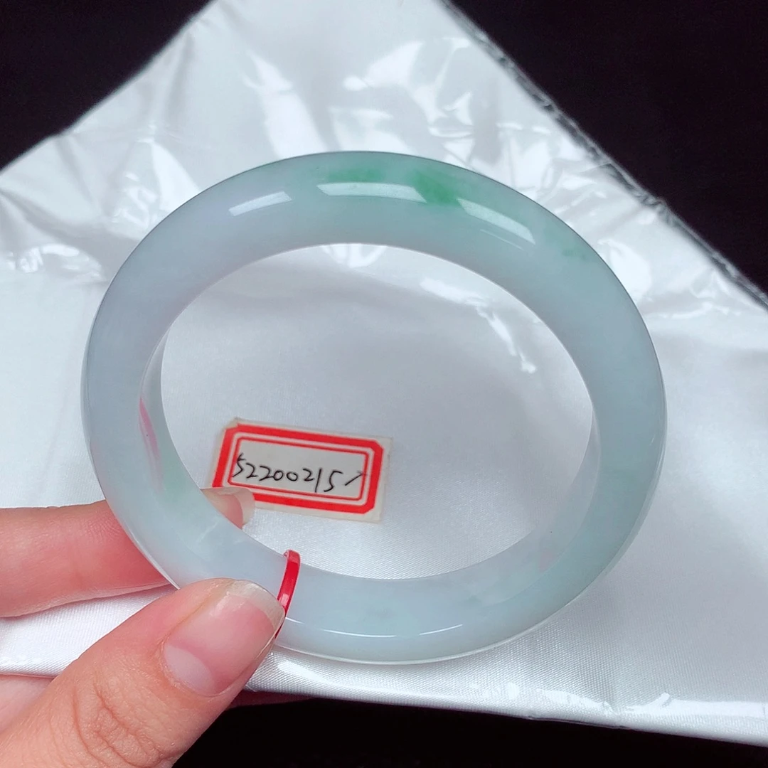 翡翠未镶嵌手镯正圈56