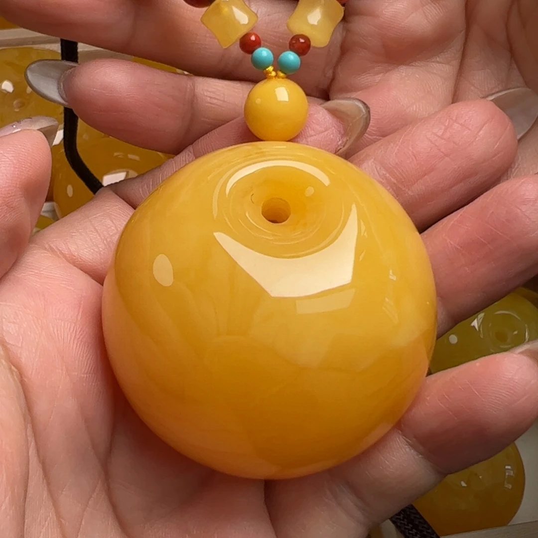 蜜蜡未镶嵌毛衣链无烤色无优化无补胶无煮蜜无覆膜无辐照