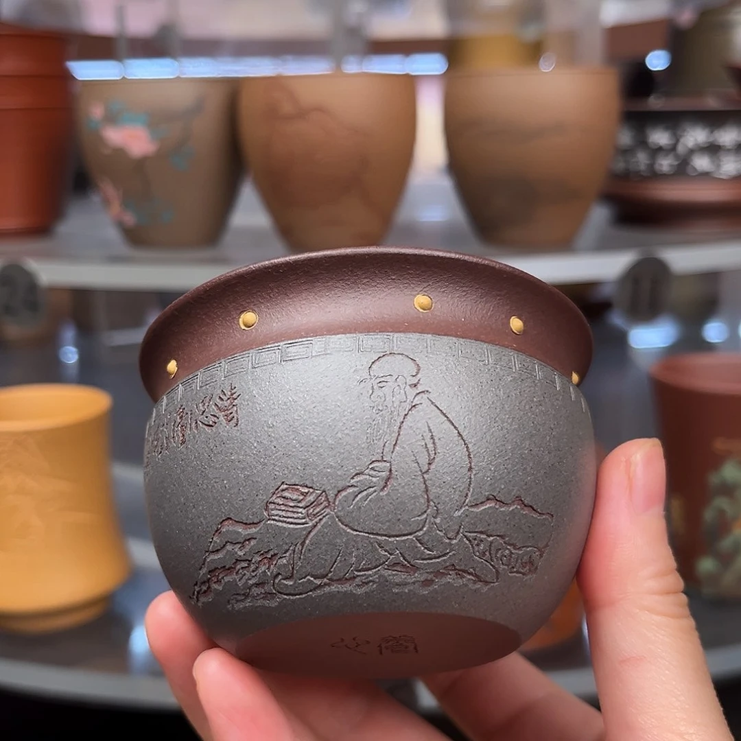 茶杯紫砂150毫升 圆鼓杯