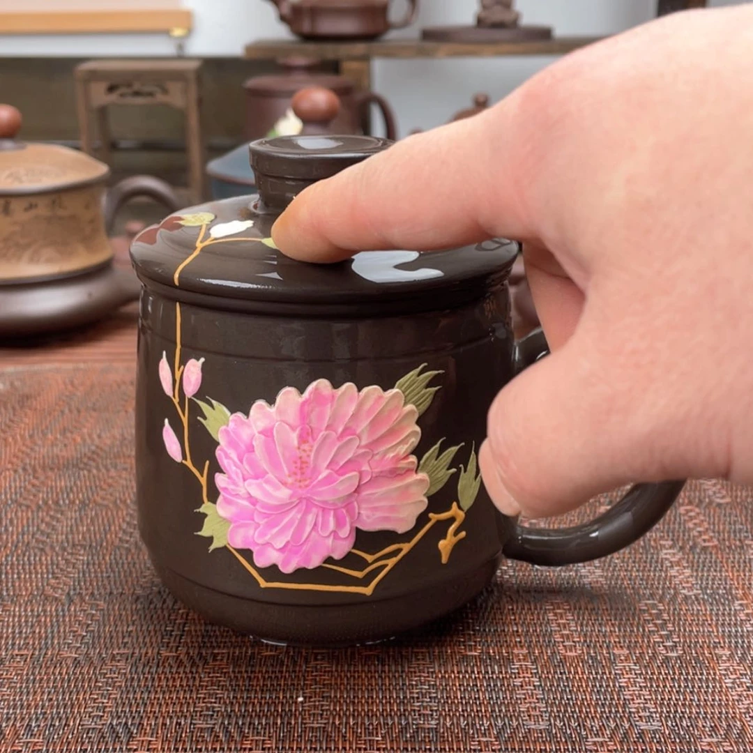【闪购商品】紫砂茶杯宜兴原矿紫砂盖杯微瑕