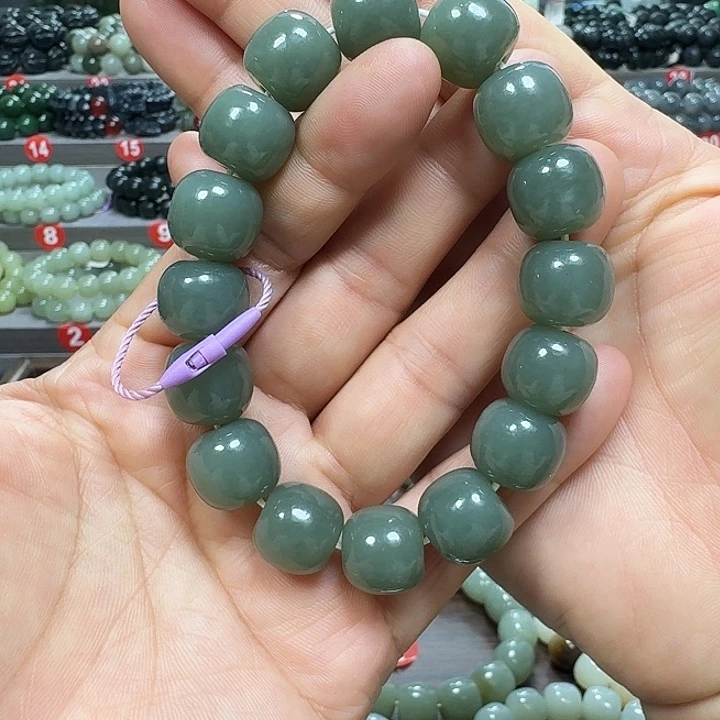未镶嵌手链和田玉新疆且末蓝老型卡14