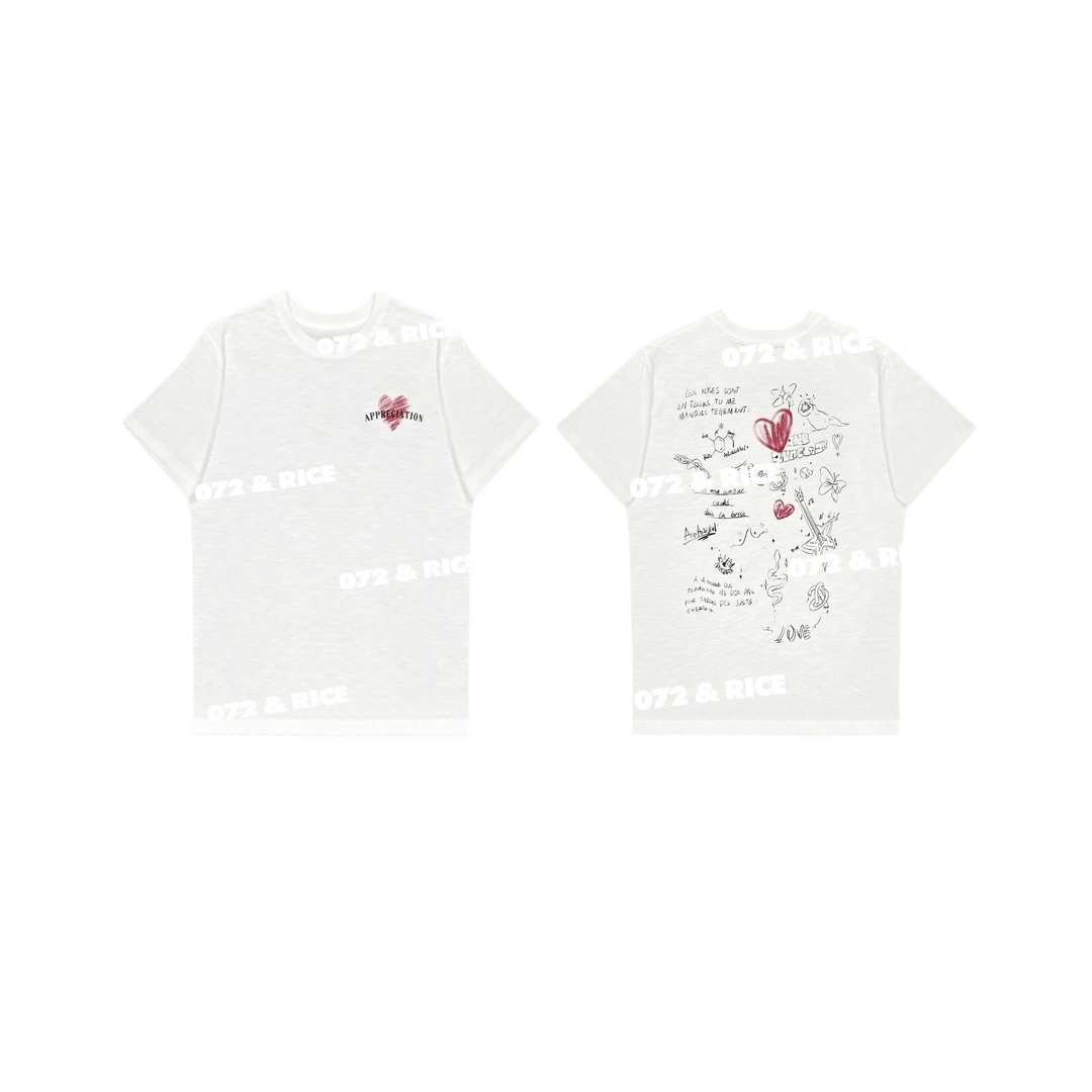 072 & RICE【小红心】100纯棉 夏季休闲圆领短袖T恤 32GS30
