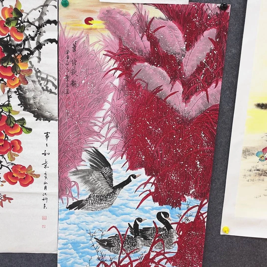 国画作品小姐姐放漏…