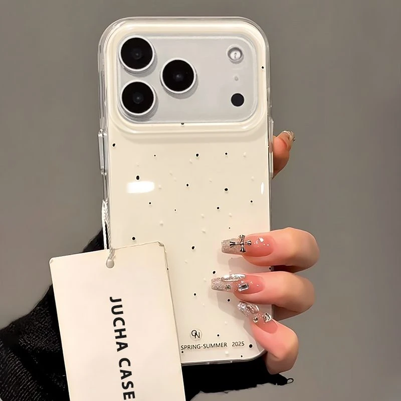 适用泼墨黑白iphone17promax手机壳高级感轻奢苹果17air小众17简