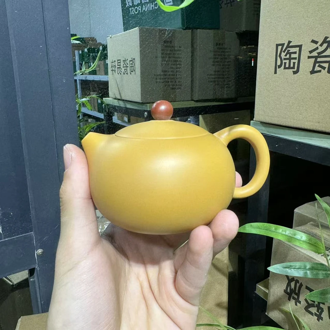 【中国邮政专属链接】吴成志老师黄金段泥紫砂西施泡茶壶3586