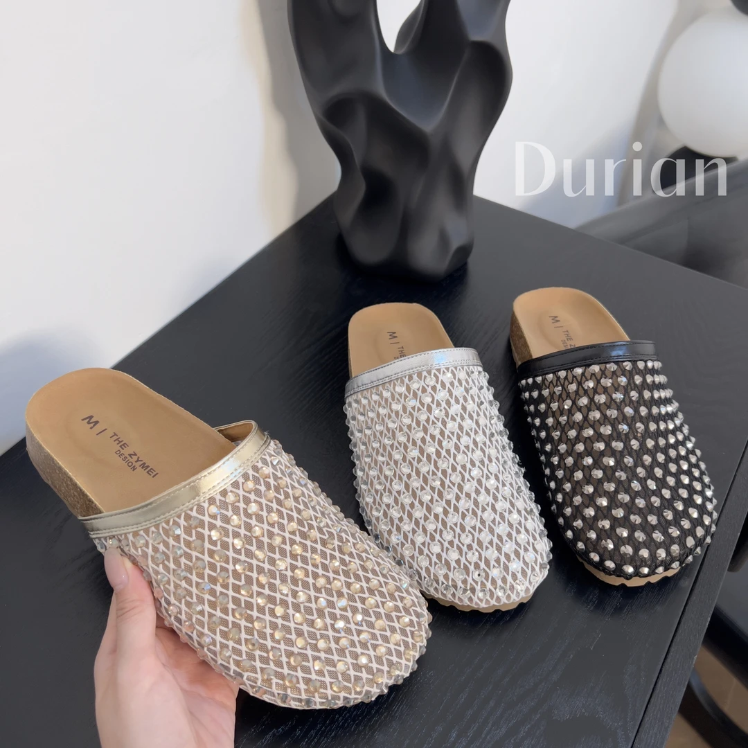 满天星亮钻夏季新款包头拖女外穿软底一脚蹬气质高级感透气凉拖鞋