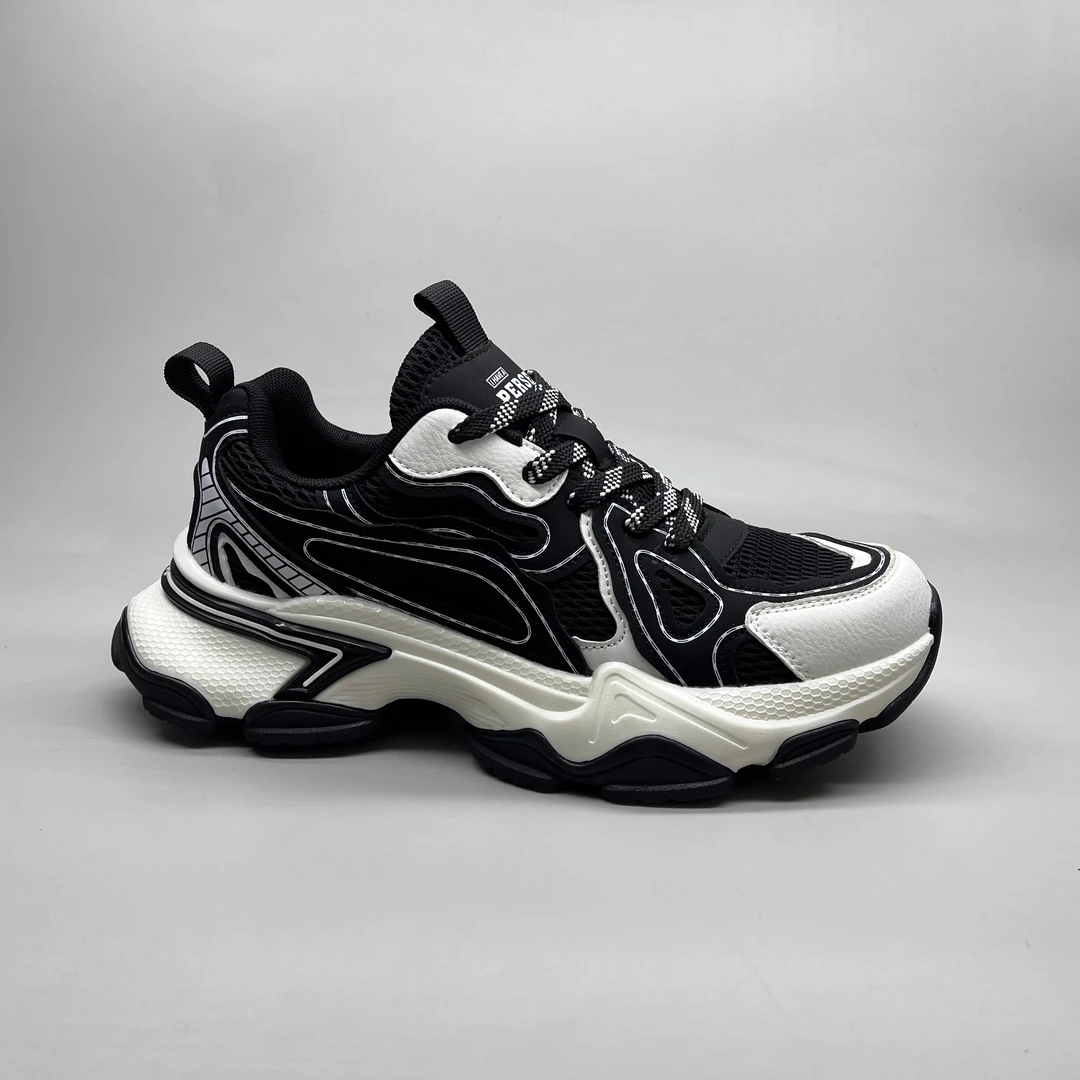 秋季新款时尚老爹鞋男鞋厚底减震休闲鞋防滑耐磨运动潮鞋旅游鞋