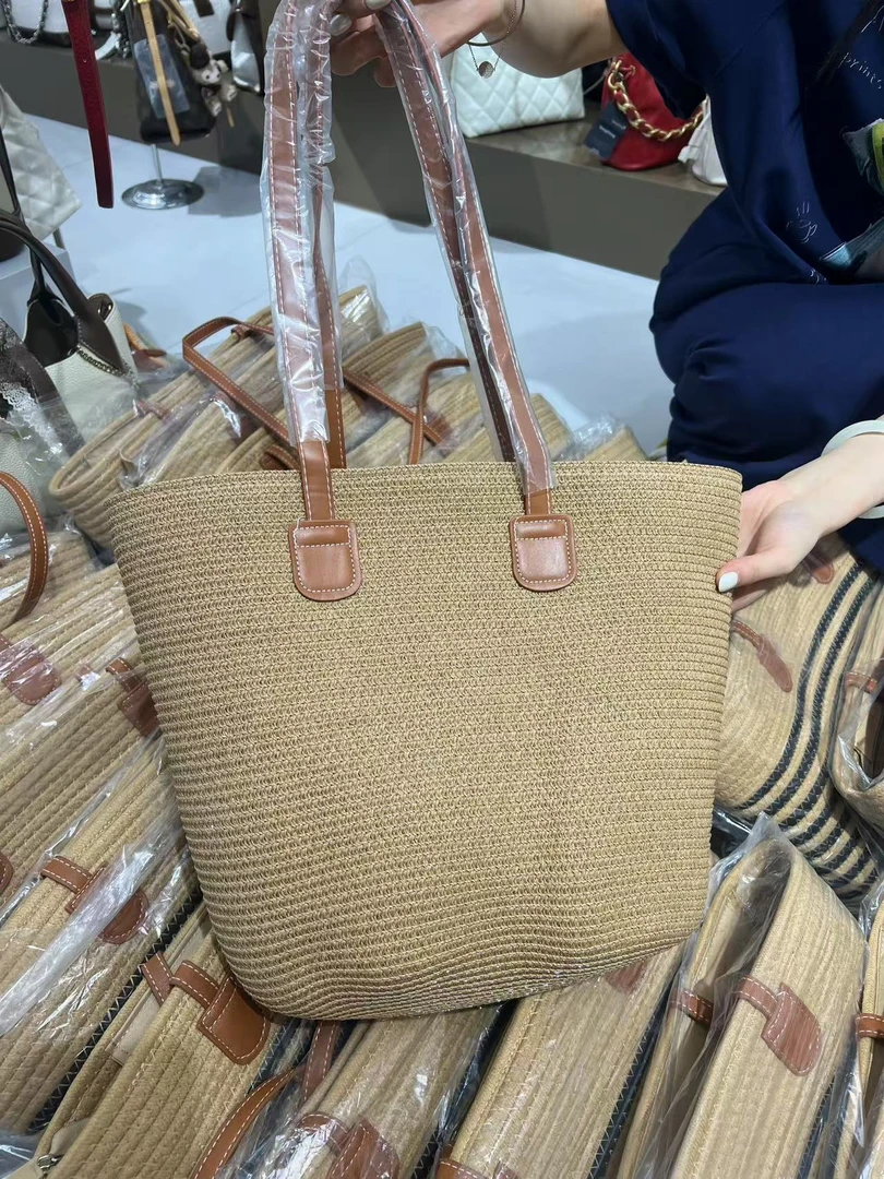 【银基包包】单肩斜挎编织条纹包包