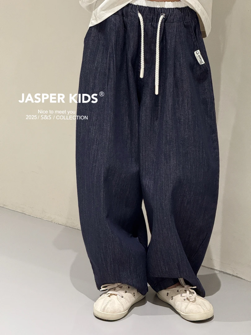 JASPER 26313夏季新款男生女生休闲百搭原色牛仔薄款香蕉裤型长裤