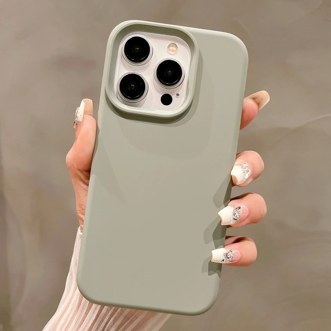 适用苹果16手机壳iPhone15ProMax液态硅胶14Pro大孔13全包防摔12