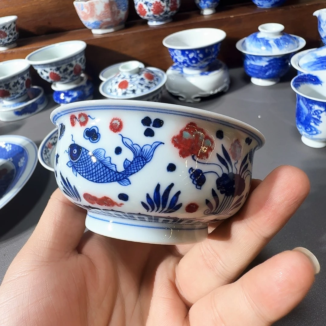草***芥泥塑主人杯手工手绘