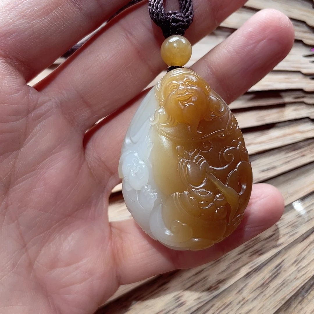 和田玉吊坠(不含链)未镶嵌秋**过