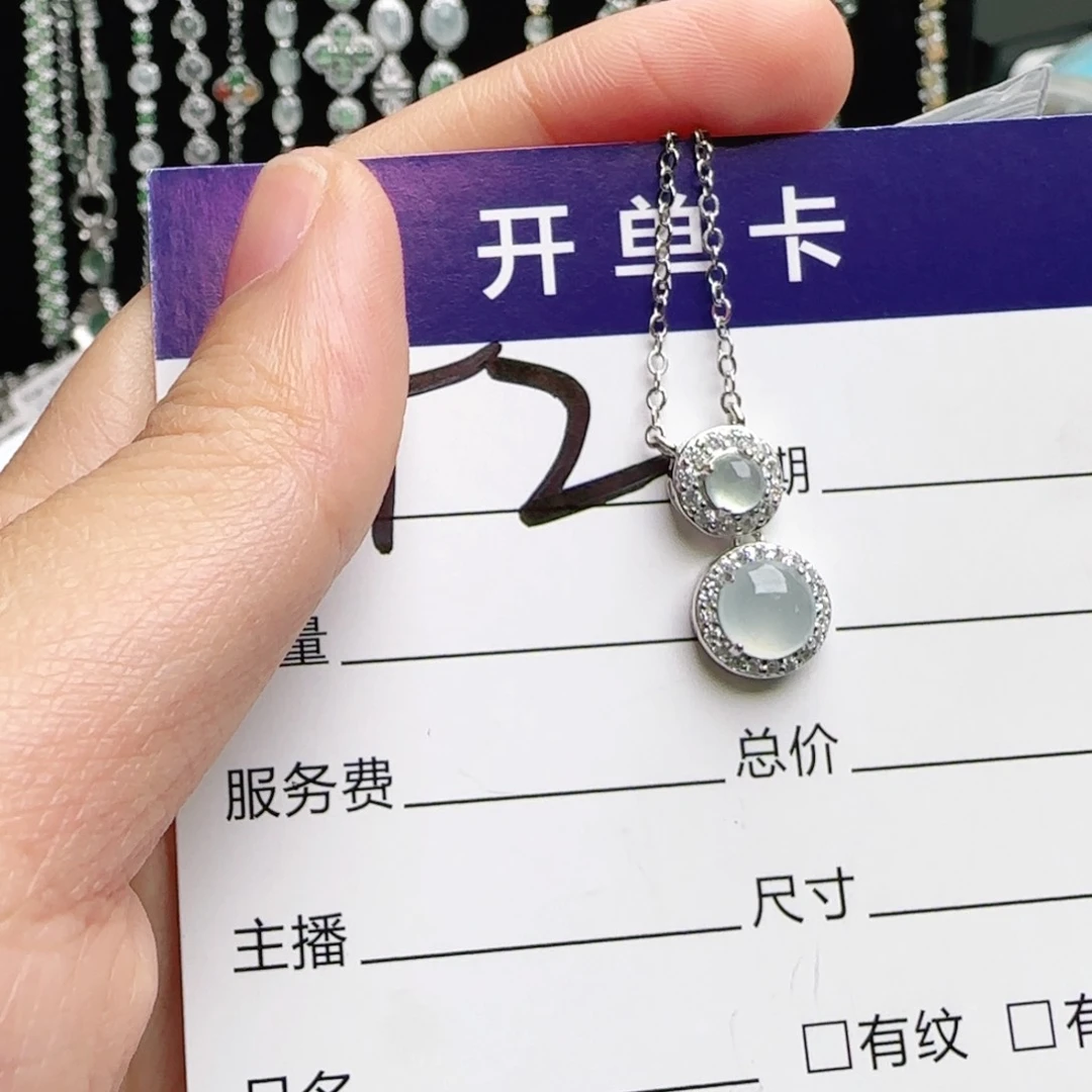 银S925镶嵌手链翡翠