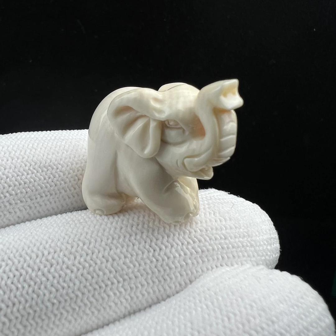 H4498天然猛犸牙 小象14*27.7mm支持鉴定 假一罚四