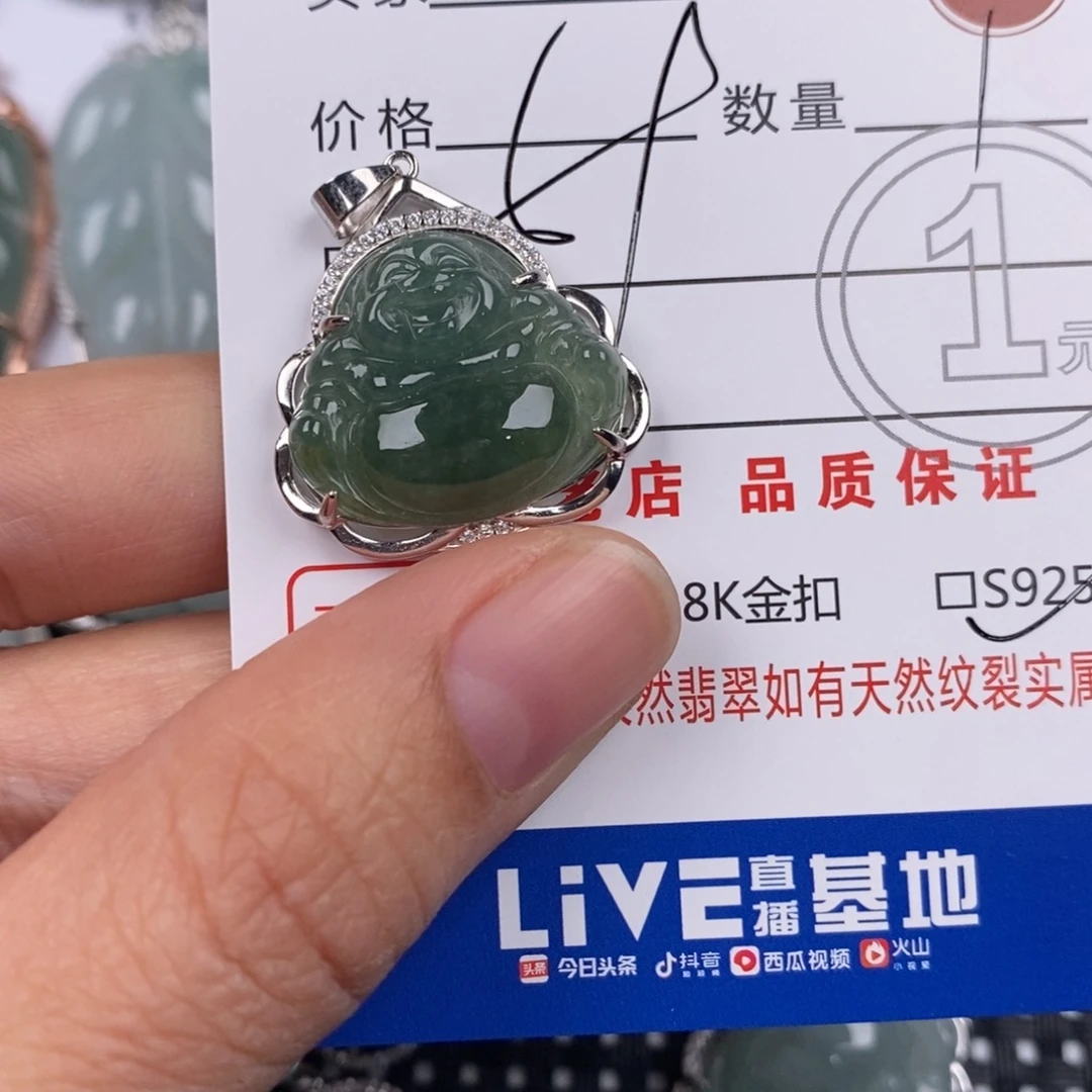 翡翠银S925镶嵌颈饰