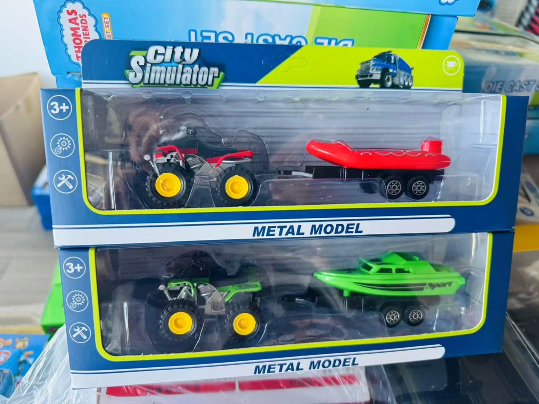 何金摩托车+快艇科学玩具车