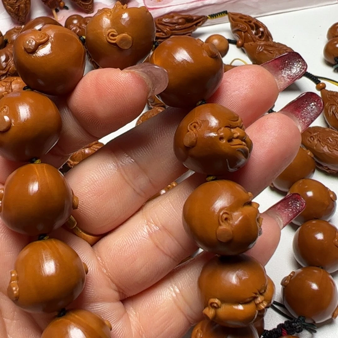 橄榄核手串/手链鱼****?橄榄核雕刻