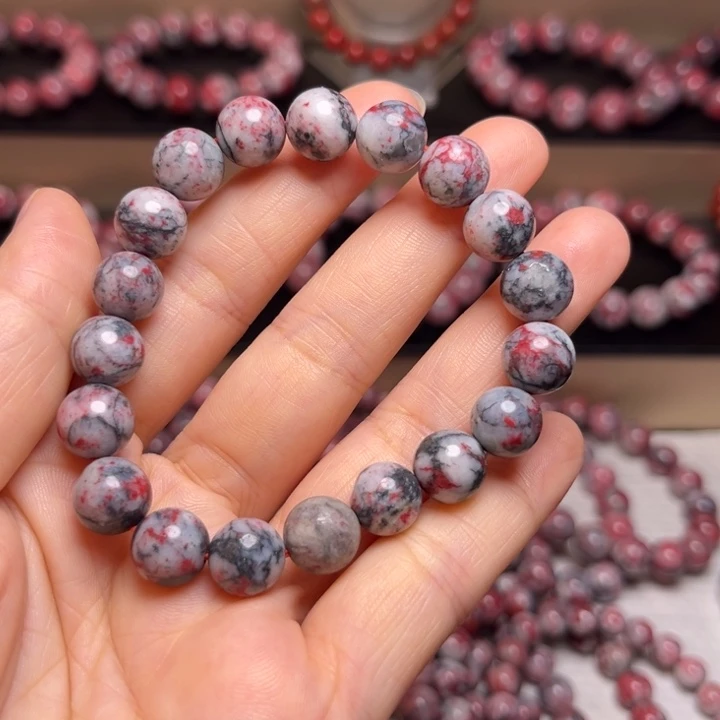 天然辰砂原石手串卡10