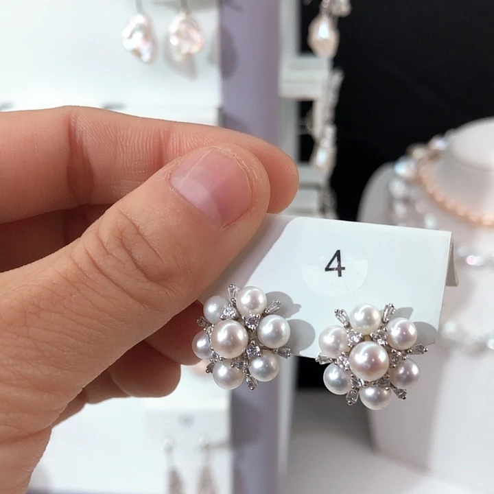 淡水珍珠项链银S925镶嵌?**?