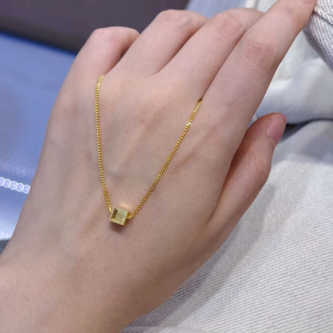 足金999小方糖闪鳞套链#01545（质检中心发货）