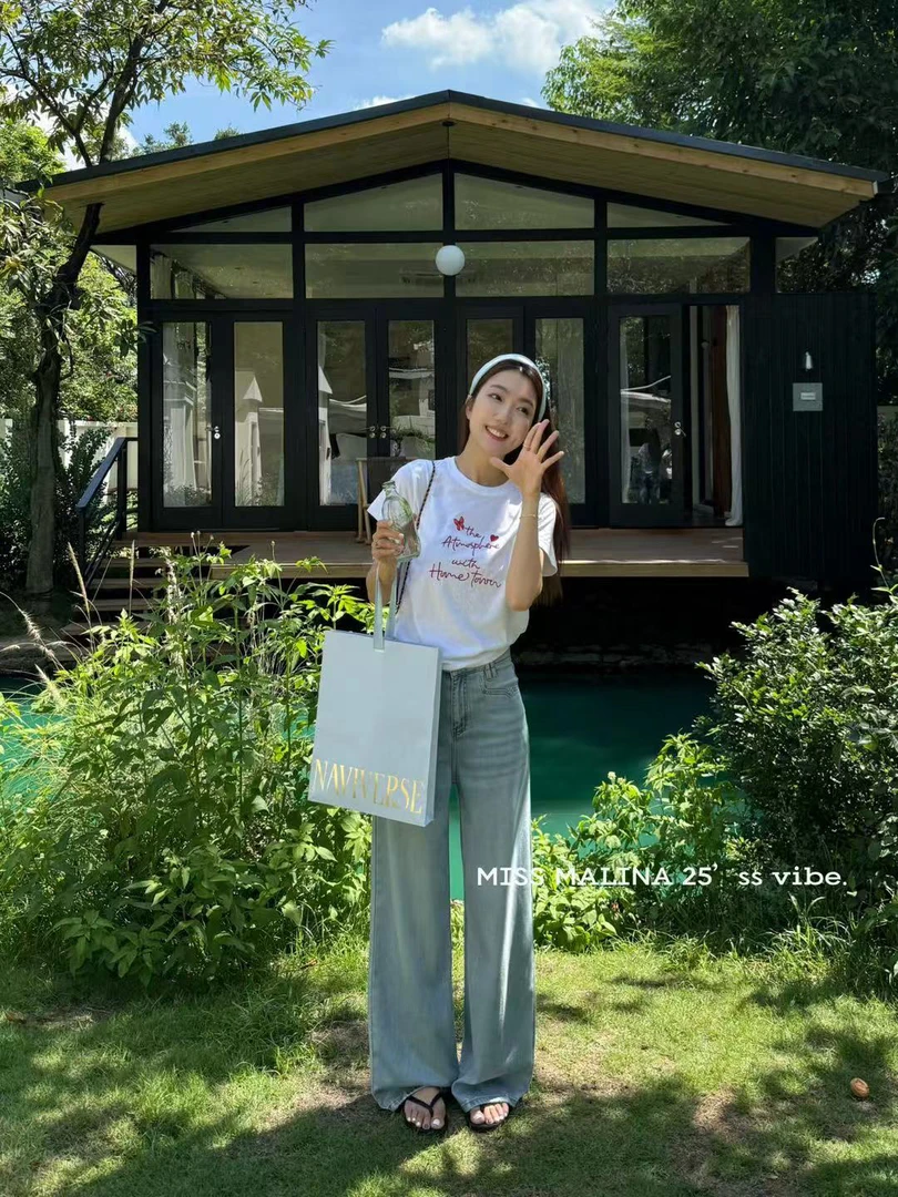 真嘟很舒服！推荐莱赛尔高腰阔腿牛仔裤（MLY3453#）玛丽亚