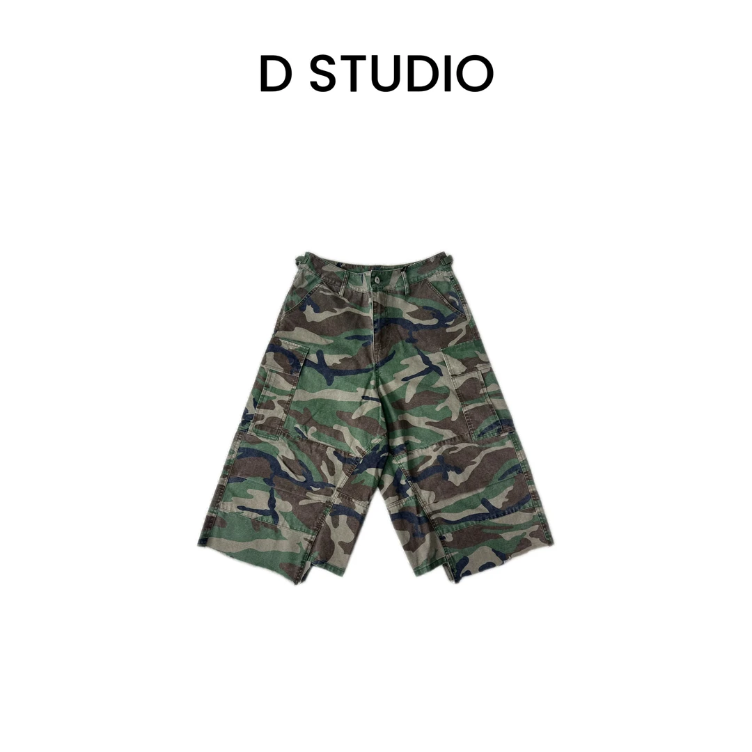 D STUDIO 迷彩工装中裤 D2578