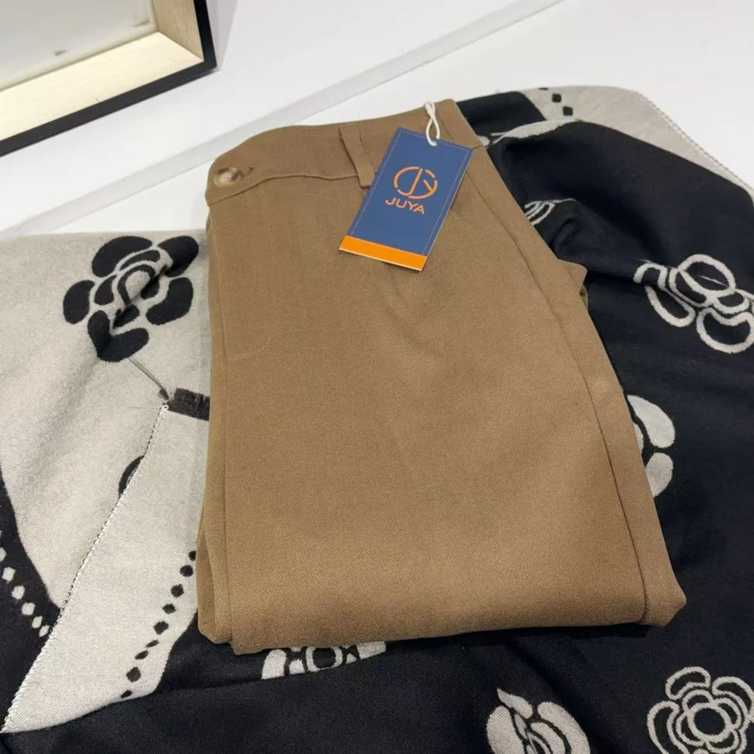 S腰68长92绒感九分小脚裤通勤简约百搭休闲裤 7929