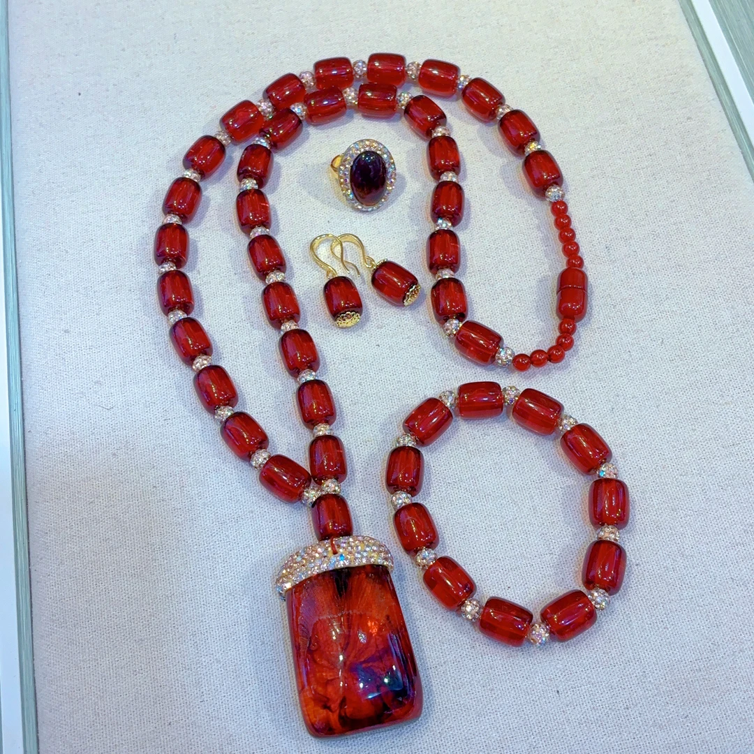 钛钢项链 时尚爆款四件套512-19-3复古百搭气质民族风手工精美美·