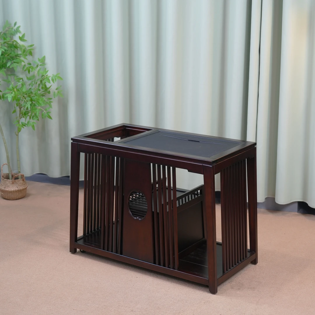 新中式移动茶几岩板茶水柜家用小茶台办公室茶桌烧水壶一体泡茶柜