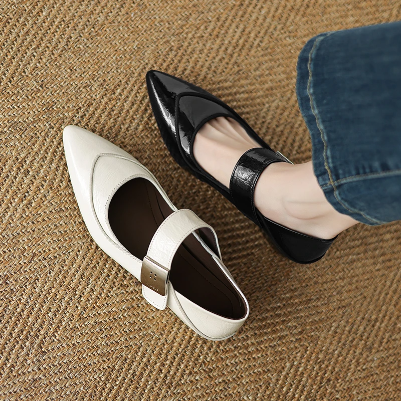 4.5cm韩版内增高玛丽珍鞋粗跟百搭一字带小皮鞋春秋时尚坡跟单鞋