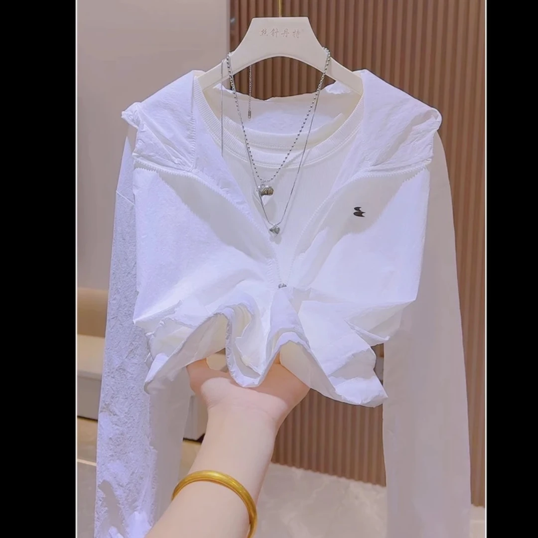 G9926韩系短款连帽防晒衣外套女夏季薄款高级感百搭抽绳休闲上衣