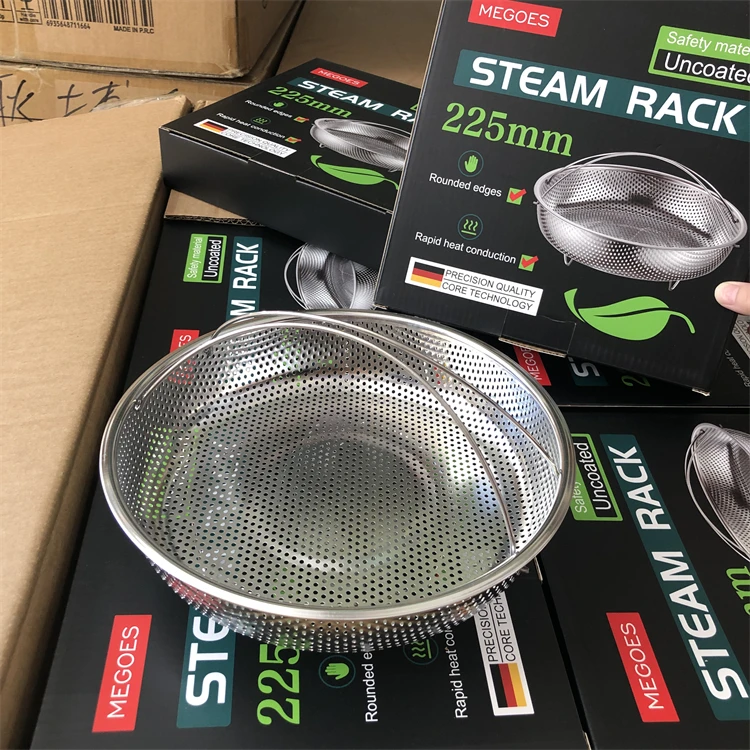 多功能不锈钢提篮蒸架 密孔沥水篮洗菜篮漏盘