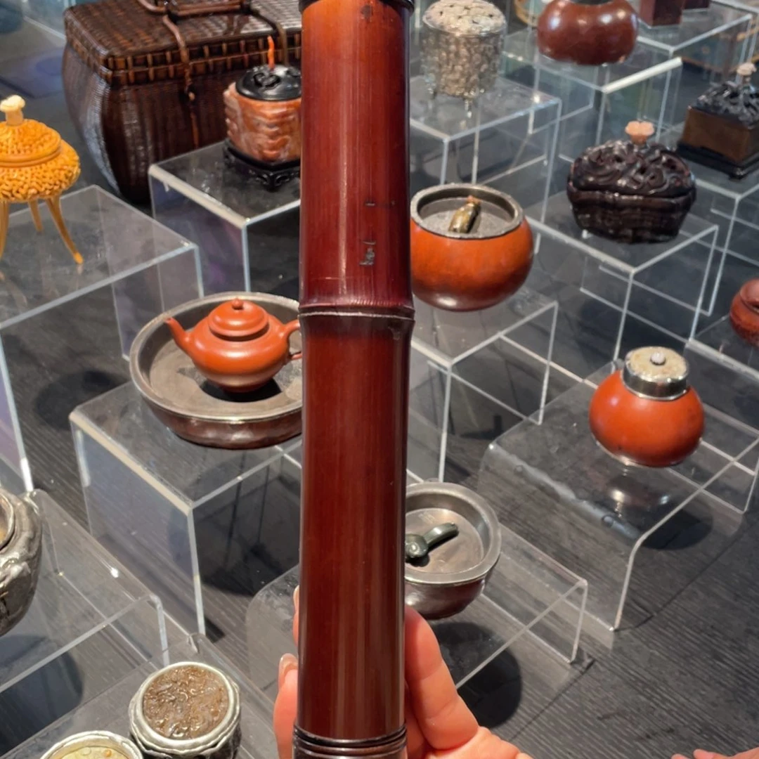 紫砂茶道老煤竹香筒
