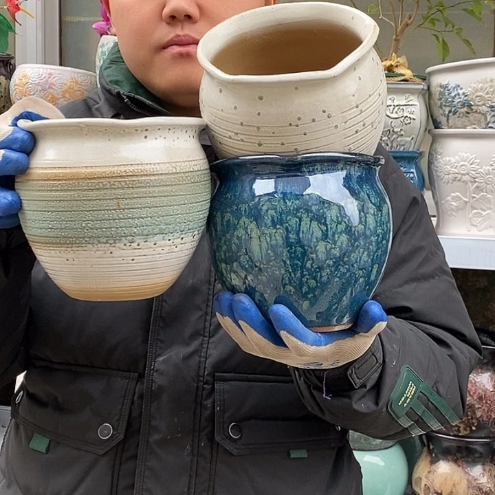 紫砂花盆口15高15福利