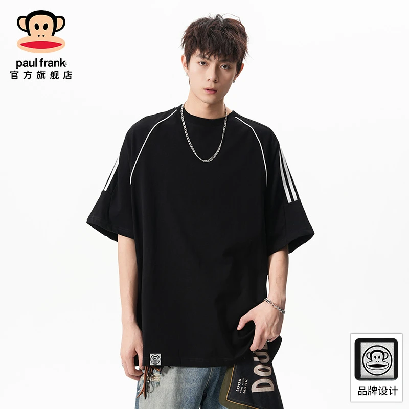 PaulFrank/大嘴猴美式潮牌短袖t恤男夏季高级感痞帅纯棉休闲上衣