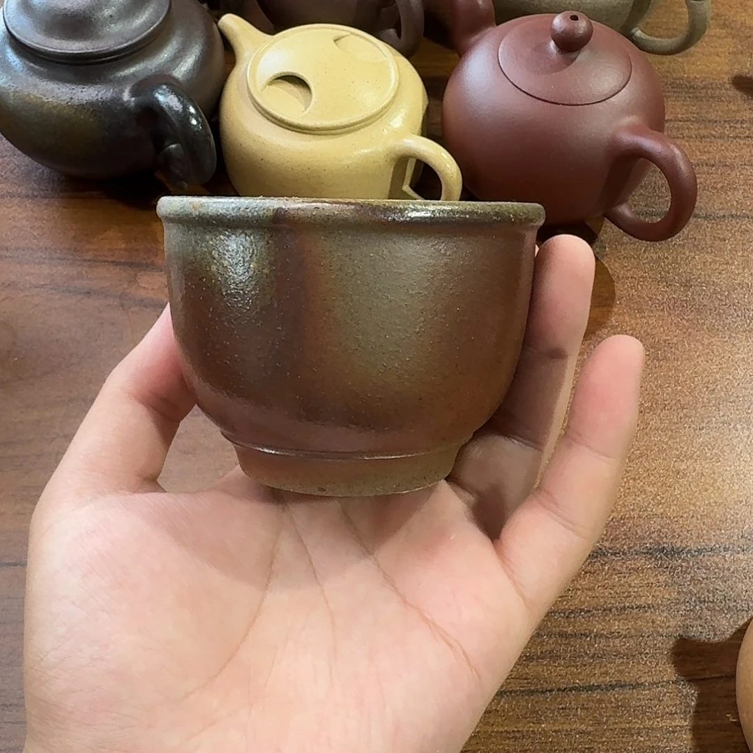 茶壶紫砂3号紫砂杯柴烧瑕
