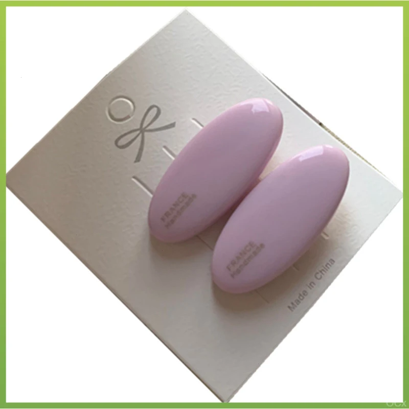 前额糖果色金标侧边发饰刘海夹碎发边夹对夹椭圆小卡子网红可爱