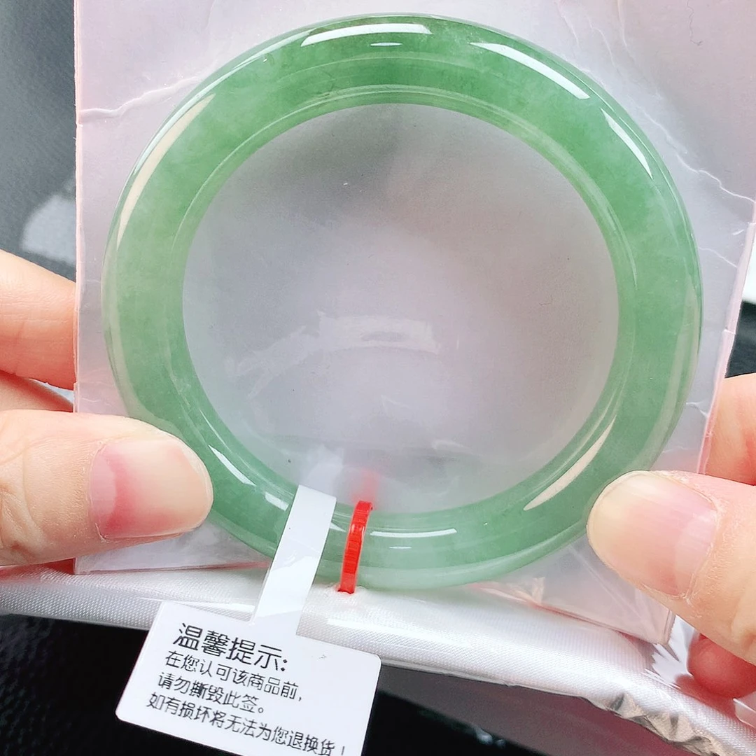 未镶嵌手镯（贵妃镯）翡翠52胖绿