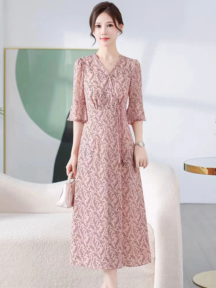 【YANGSHANG】傣族风格夏季度假风印花连衣裙Q8P576